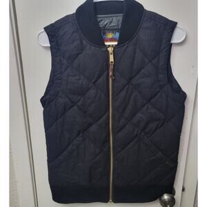Eddie Bauer 1936 Skyliner Down Vest Womens Size Small Black Full Zip